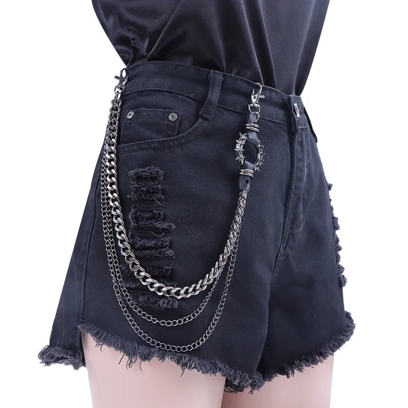 Spiked O Ring Pants Chain