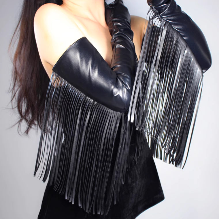 CowGirl Biker Fringe Oversized Gloves
