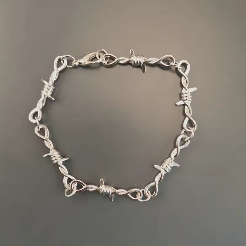 Barbed Wire Chain Necklace