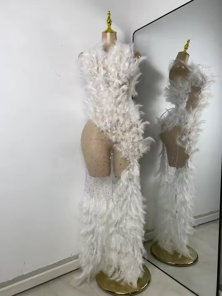 Drag Queen Feather Dress