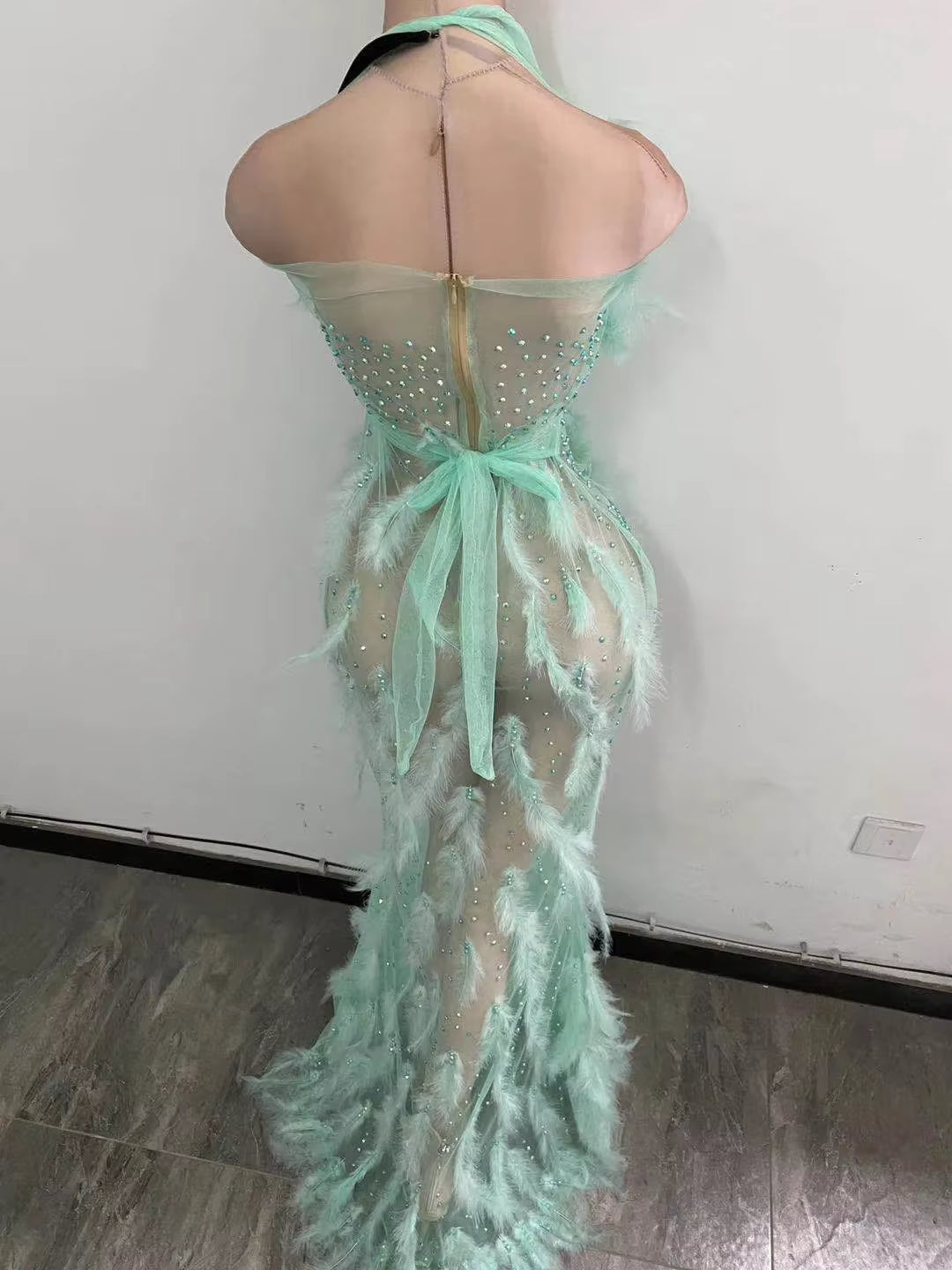 Drag Queen Feather Dress