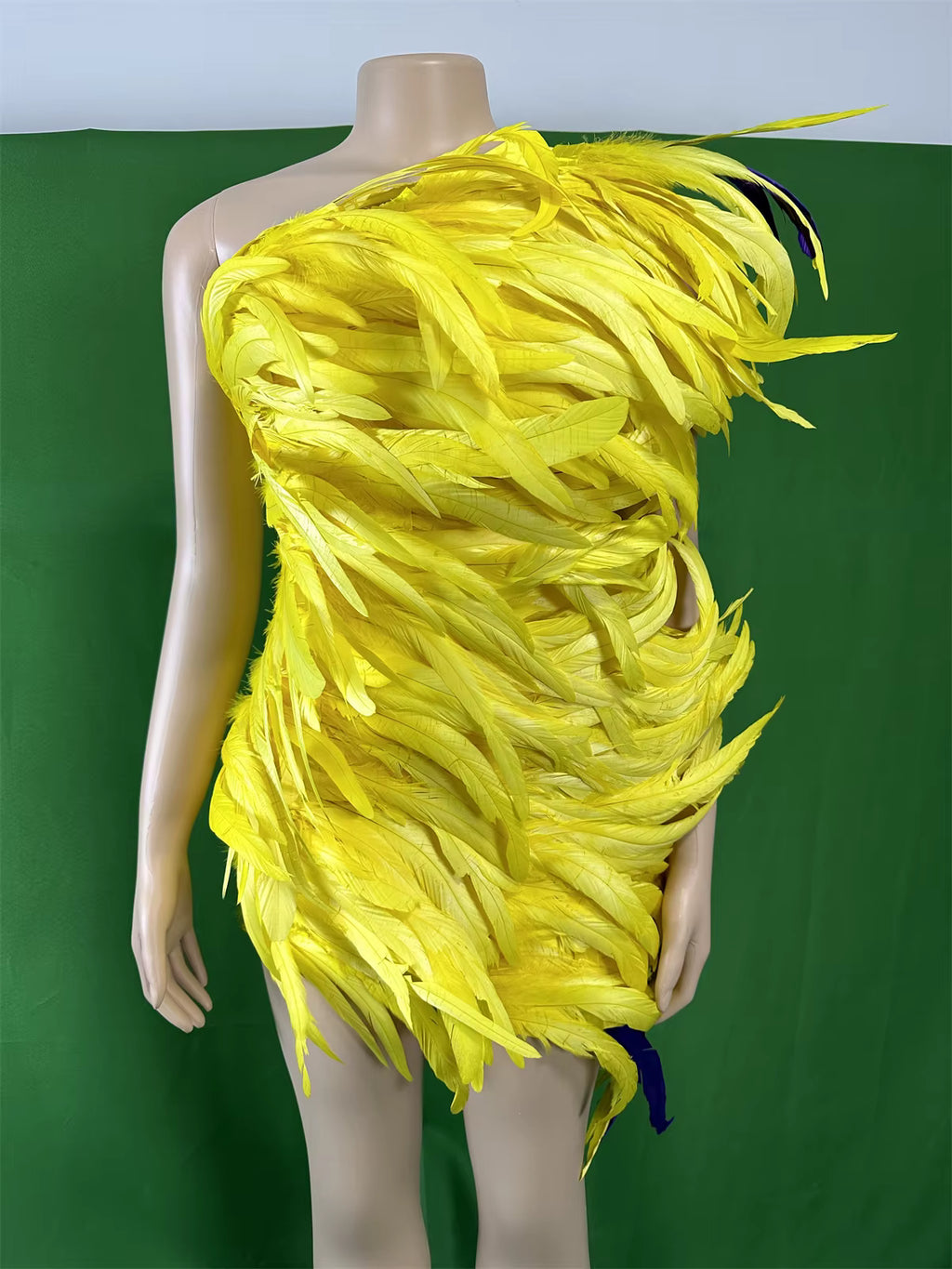 Yellow Feather Dress