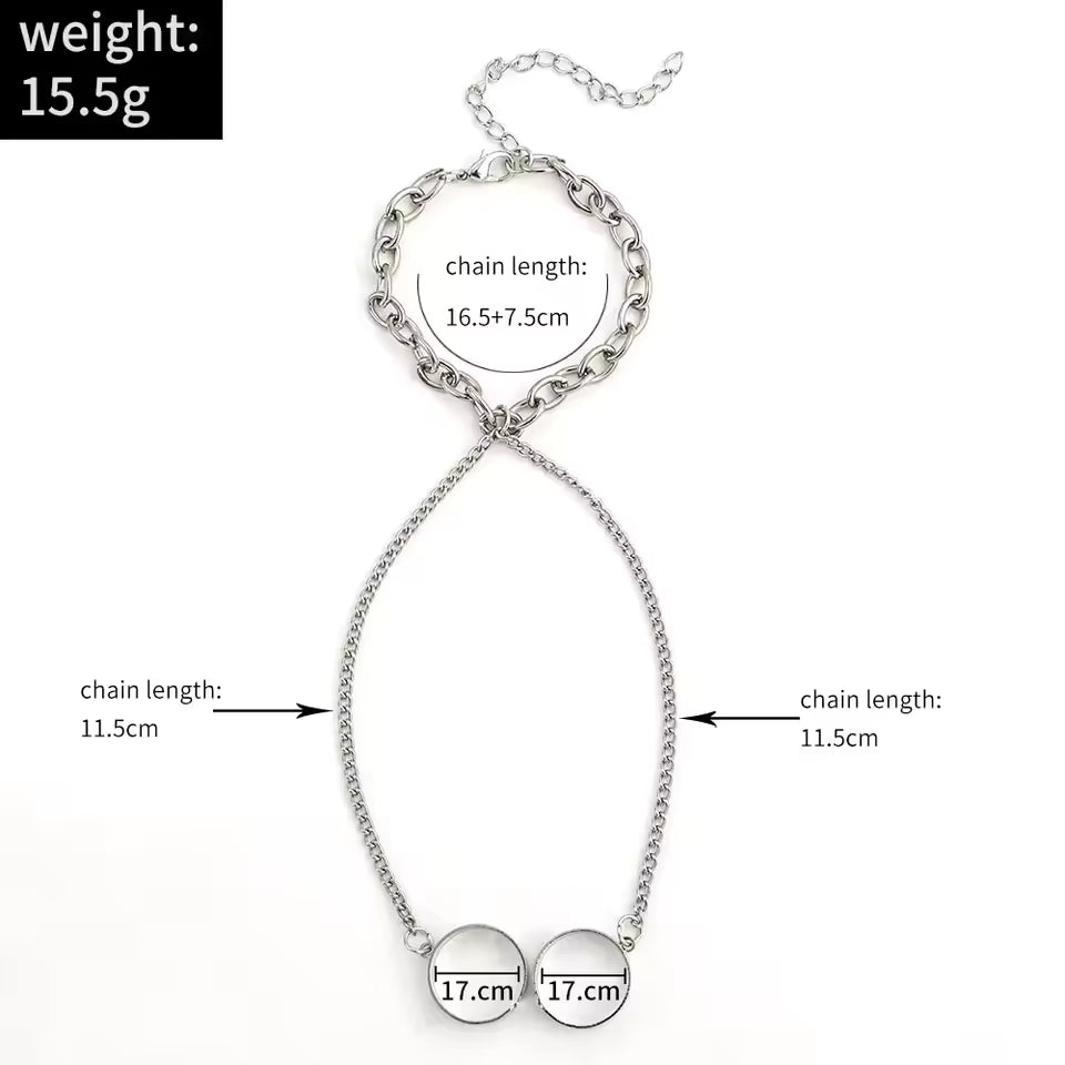 Kurapika Chain Ring Mitten Bracelet