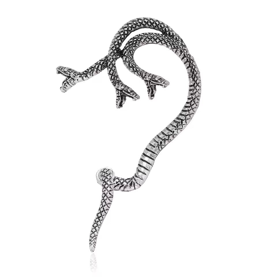 Medusa Snakes Earrings Cuff Wrap