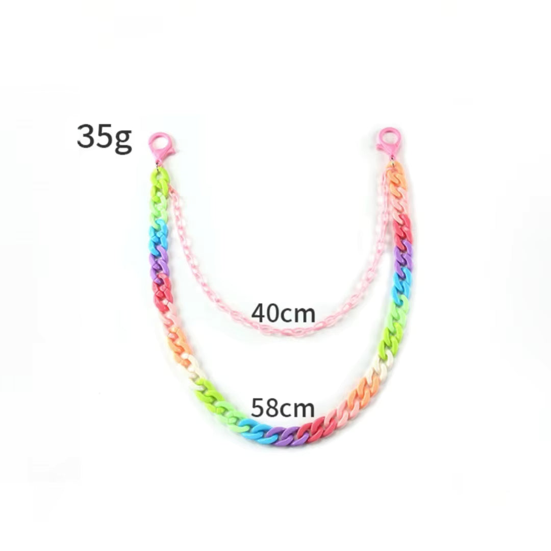 Kandi Hot Pink Pants Chain