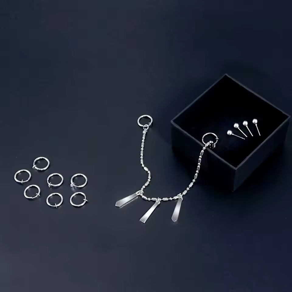 Lip to Ear Chain Anime Cosplay Jewelry 12pc