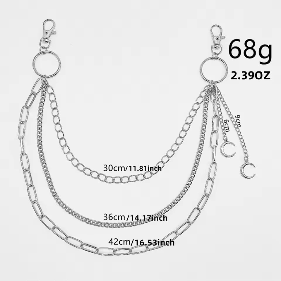 Moon Gothic 3-Layered Pants Chain