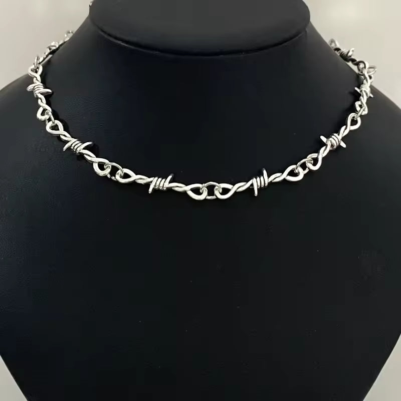 Barbed Wire Chain Necklace
