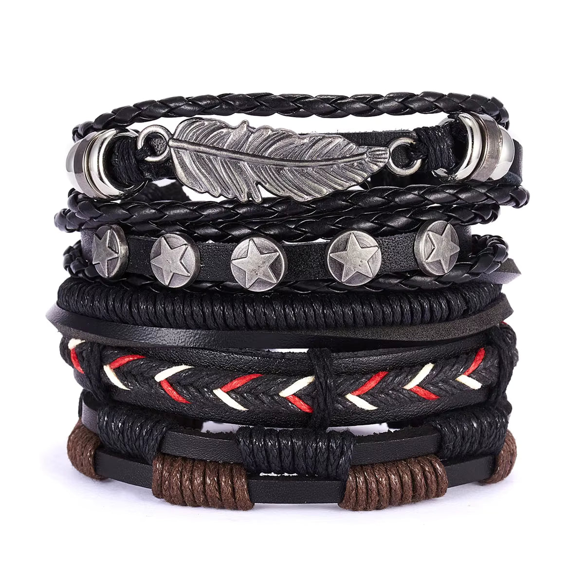 Leaf Star Emo Bracelet Set