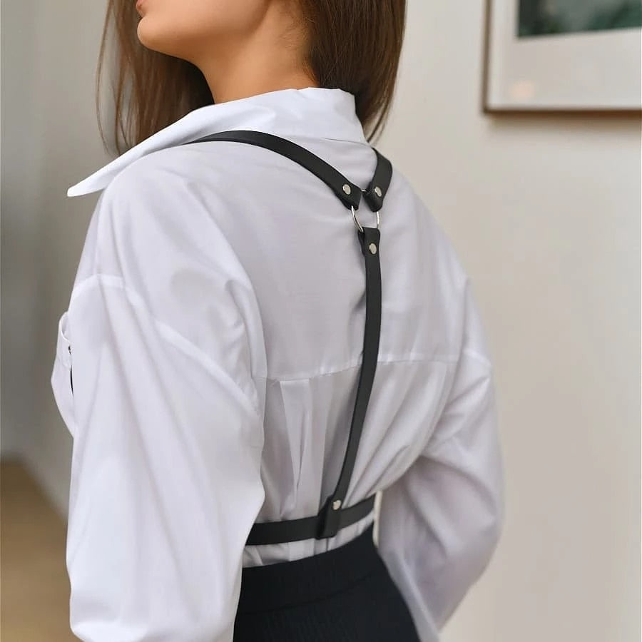 Vegan Leather Suspenders