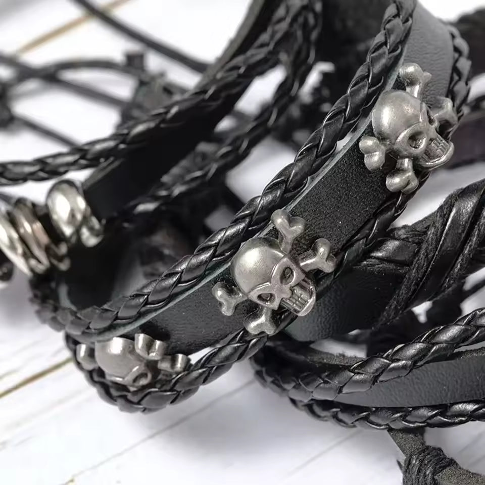 Spiked Punk Bracelet Set
