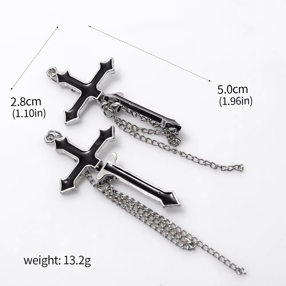 Cross Gothic Punk Earrings