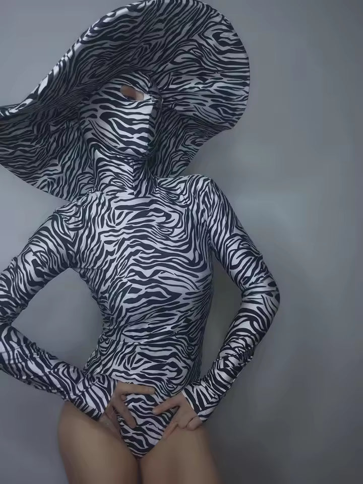 Drag Queen Zebra Hat Costume