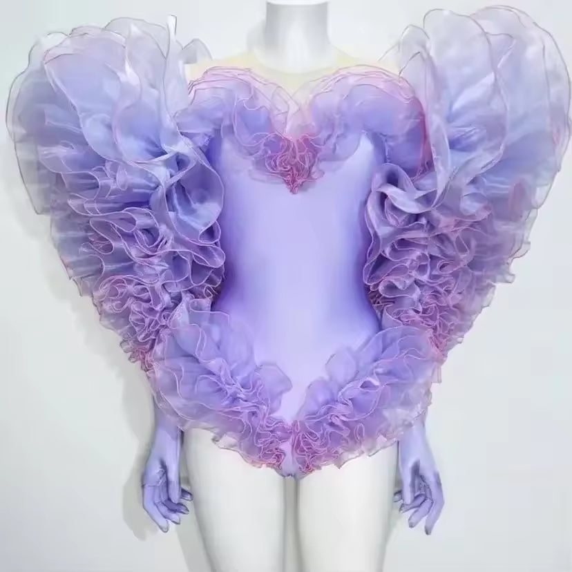 Pink Heart monokini costume