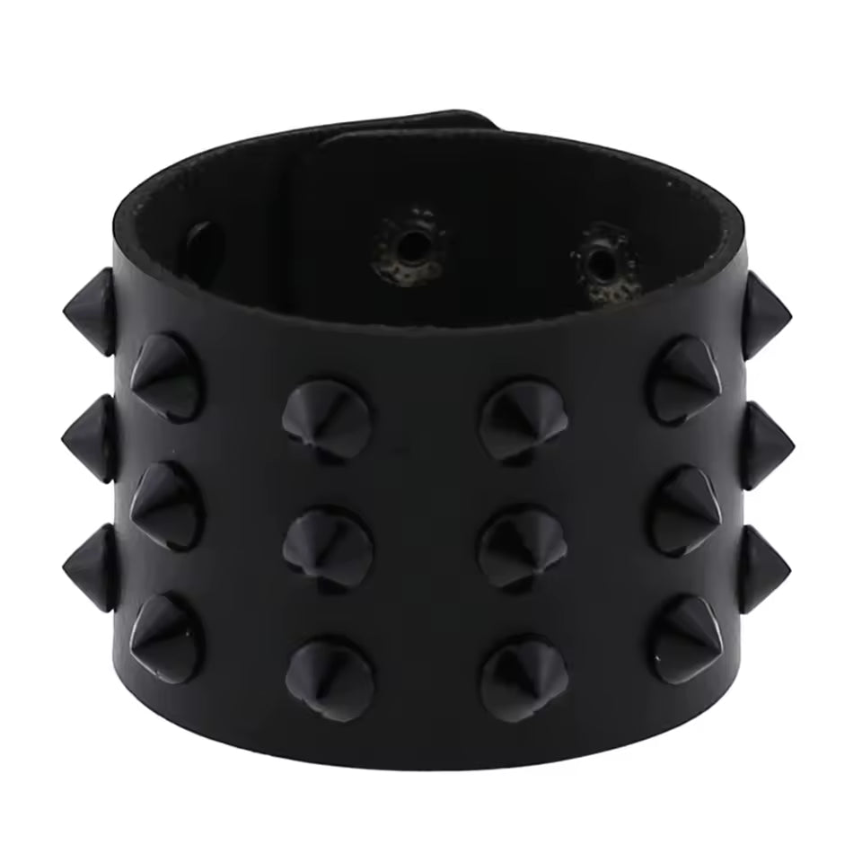 Black Stud Spiked Bracelet
