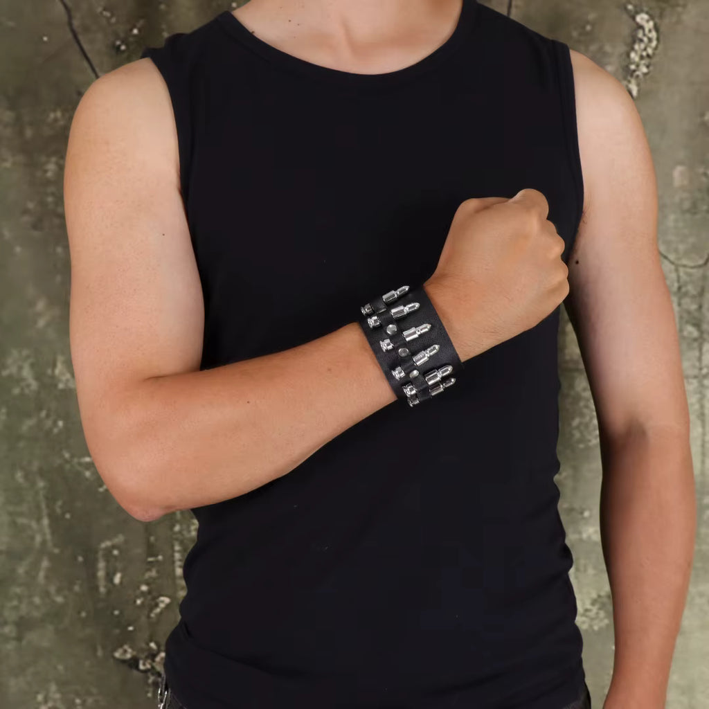 Bullet Bracelet Punk ,Tactical Gun