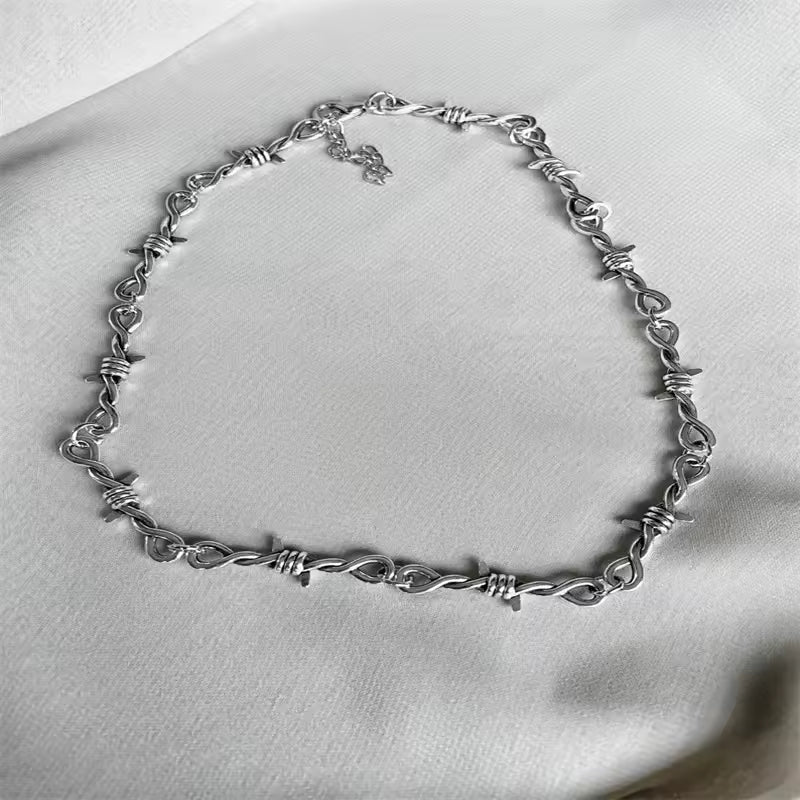 Barbed Wire Chain Necklace