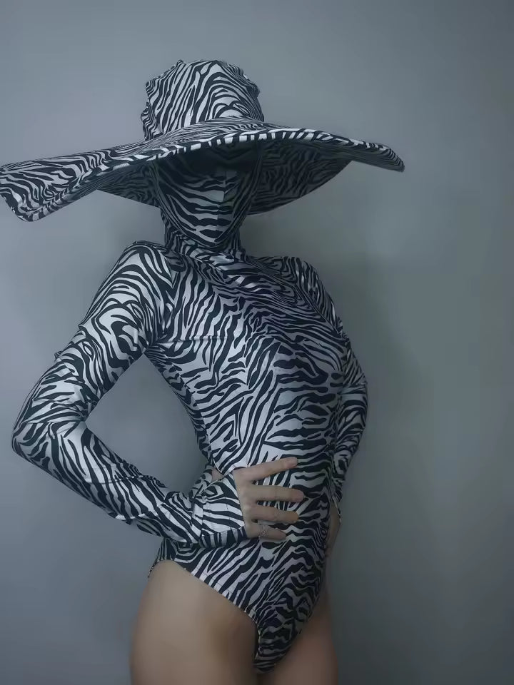 Drag Queen Zebra Hat Costume