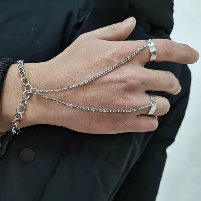 Kurapika Chain Ring Mitten Bracelet