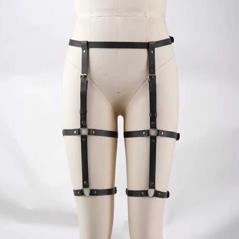 Vegan Leather Leg Harness