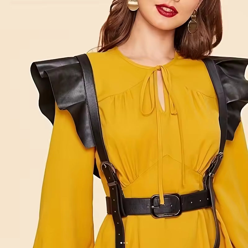 Ruffle Harness Corset Belt