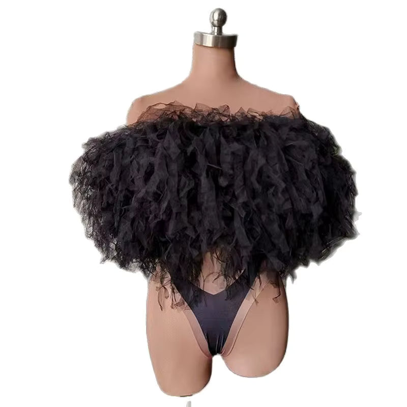Black Shaggy Drag Queen Dance Costume