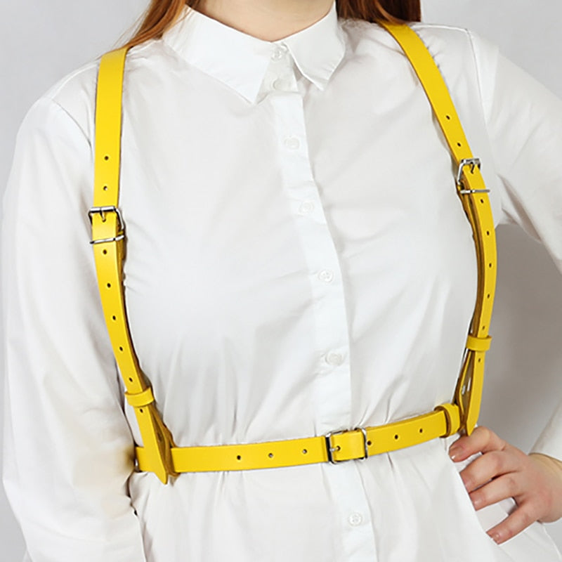 Vegan Leather Suspenders