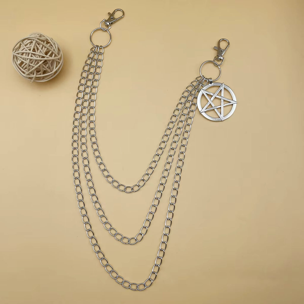 Pentagon Star Astrology Wallet Bag Chain