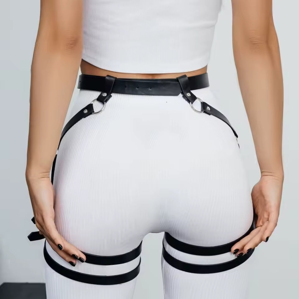 Vegan Leather Leg Harness