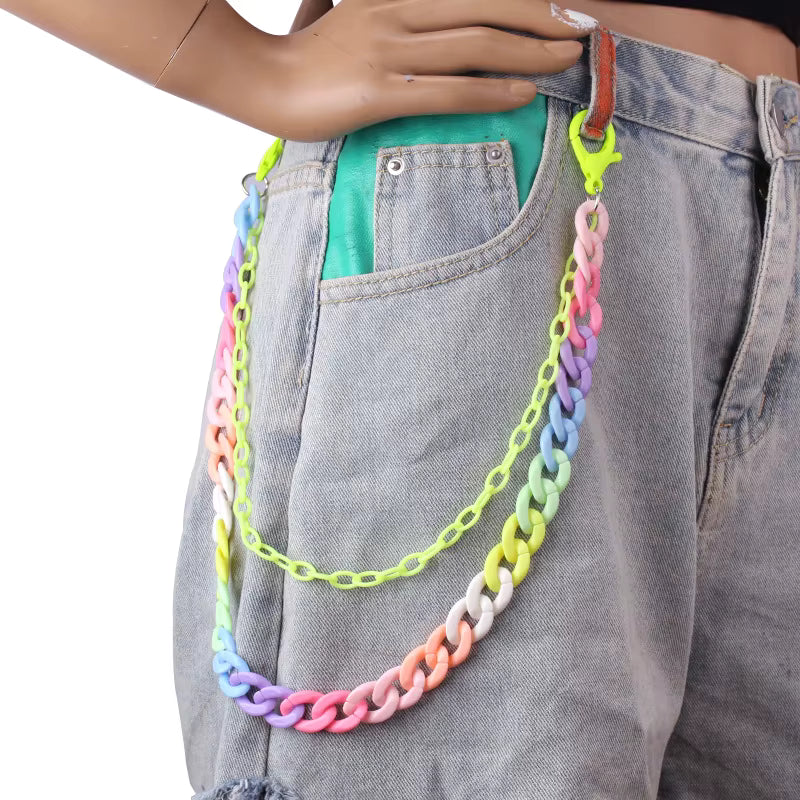 Kandi Hot Pink Pants Chain