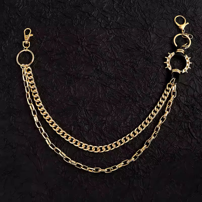 Spiked O Ring Pants Chain