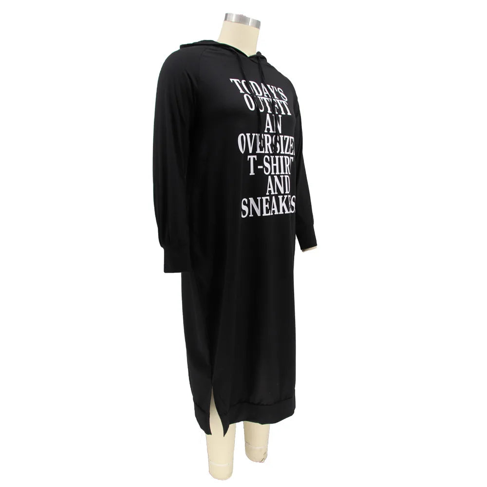 Plus Size Letter Hoodie
