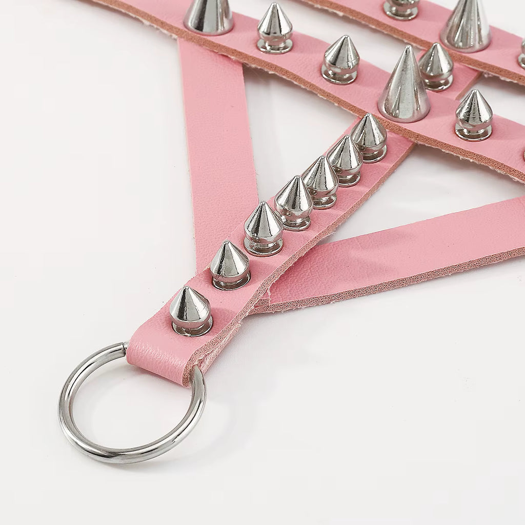 Pink Spiked Emo Bracelet