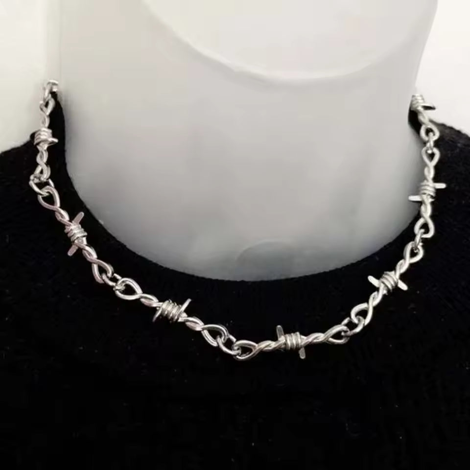 Barbed Wire Chain Necklace