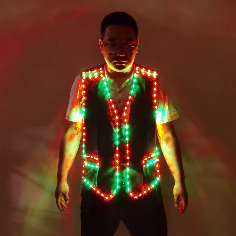 Party Festival Vest Led Light Costume
