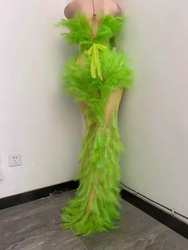 Drag Queen Feather Dress