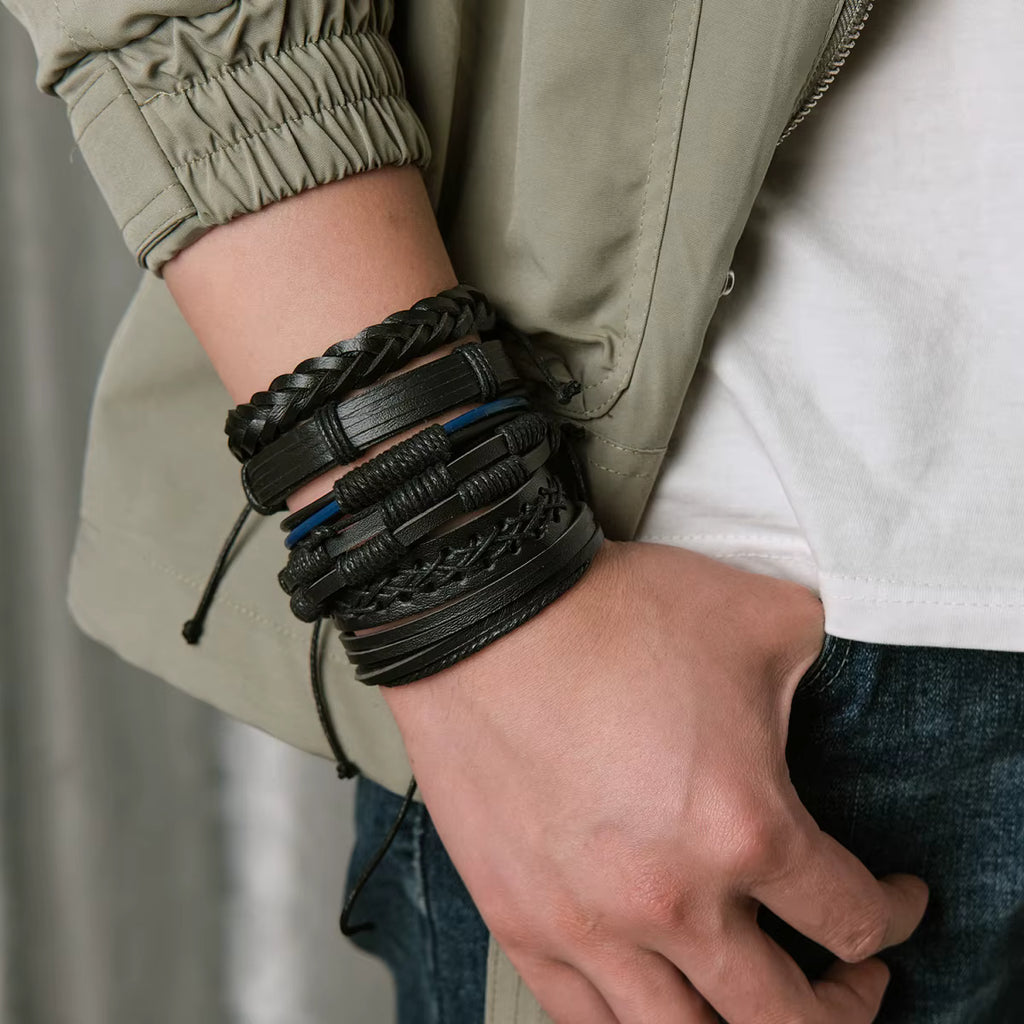 Black Navy-Blue Bracelet Set