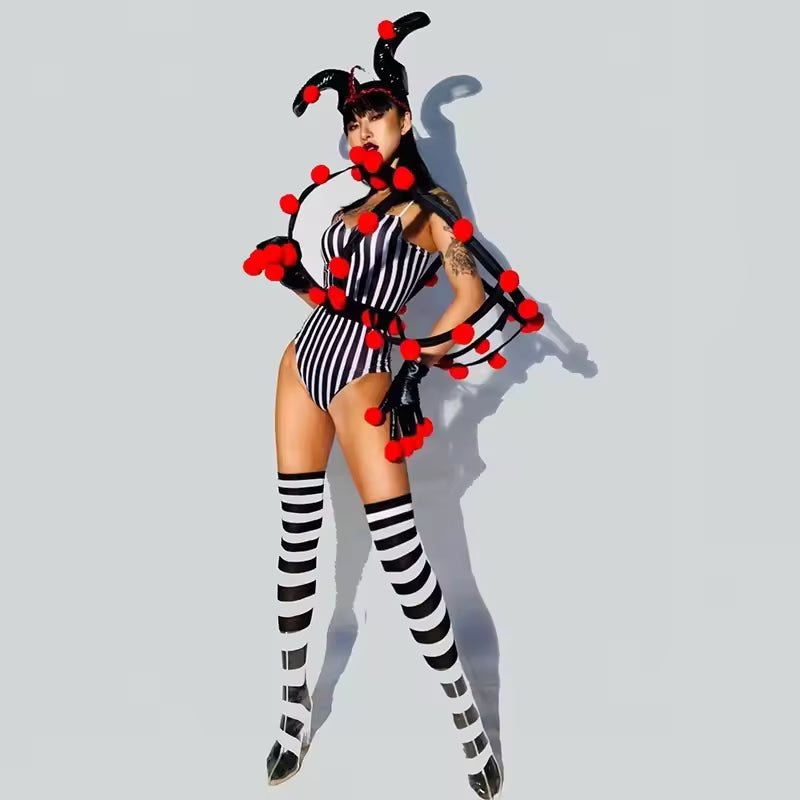 Caged Drag Queen Clown Core Costume