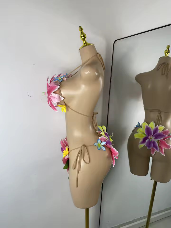 TikToc Flower 3D Bikini