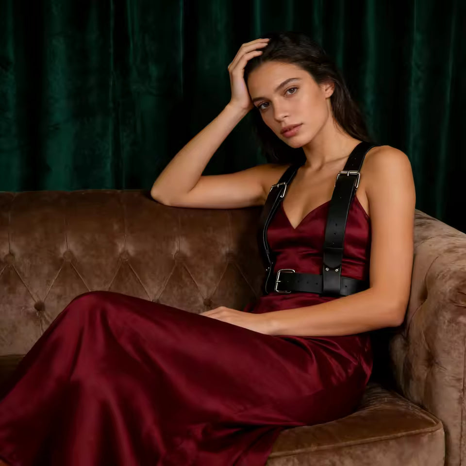 Vegan Leather Suspenders
