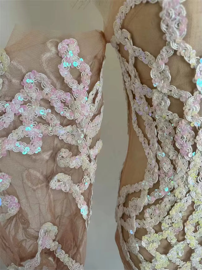 White Sequence Dress