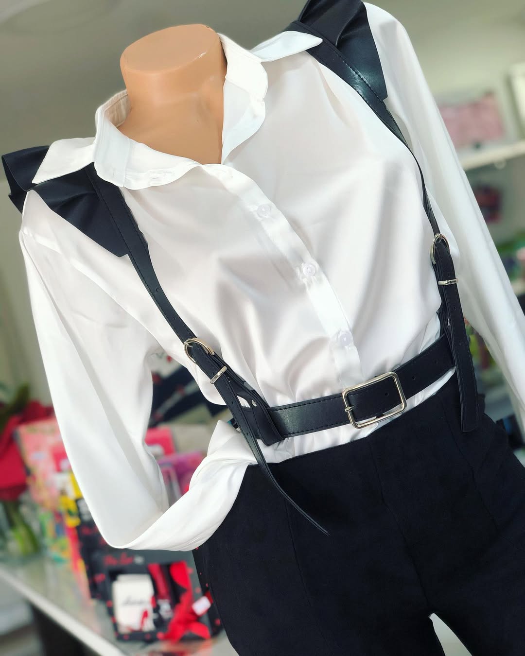 Ruffle Harness Corset Belt