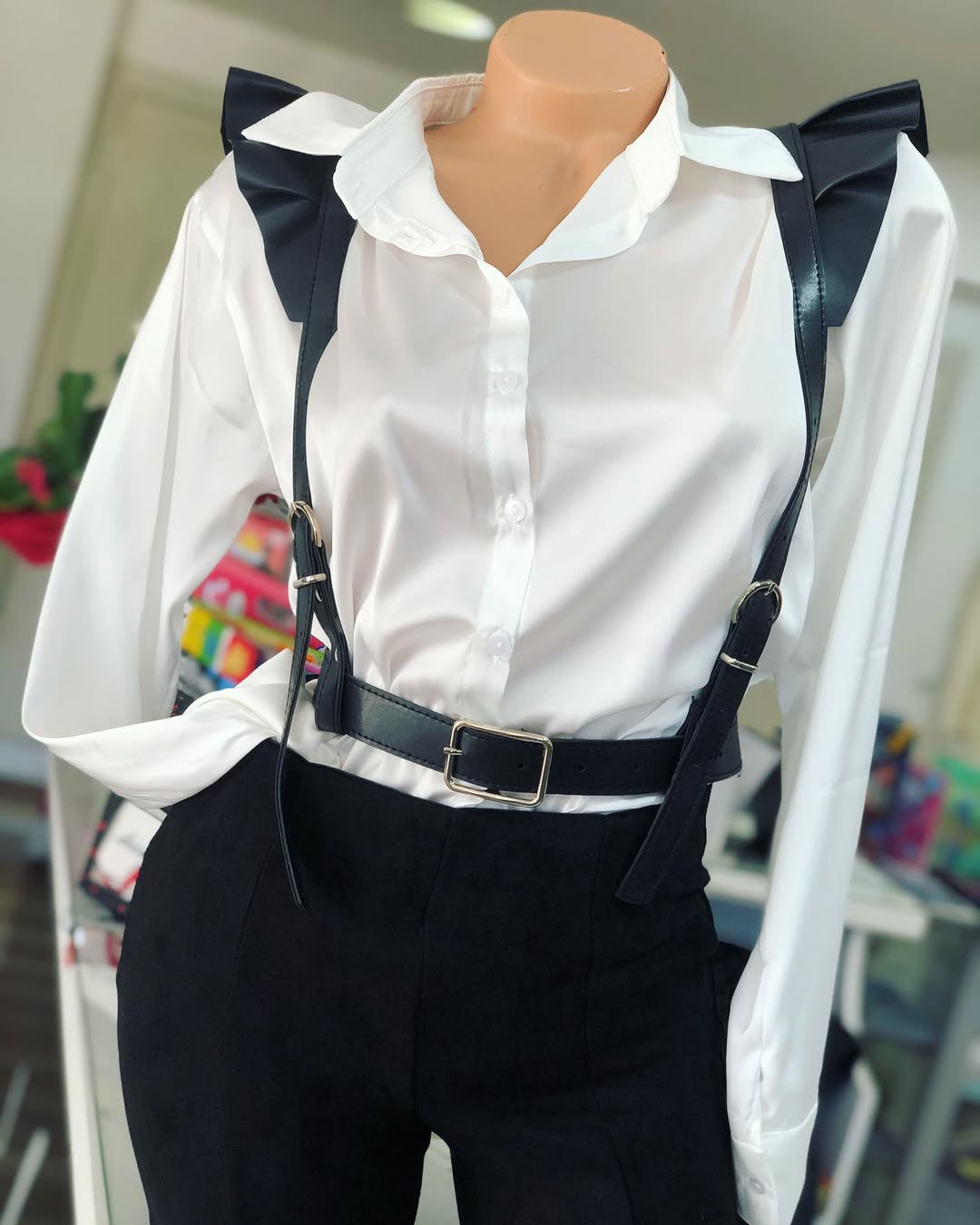 Ruffle Harness Corset Belt