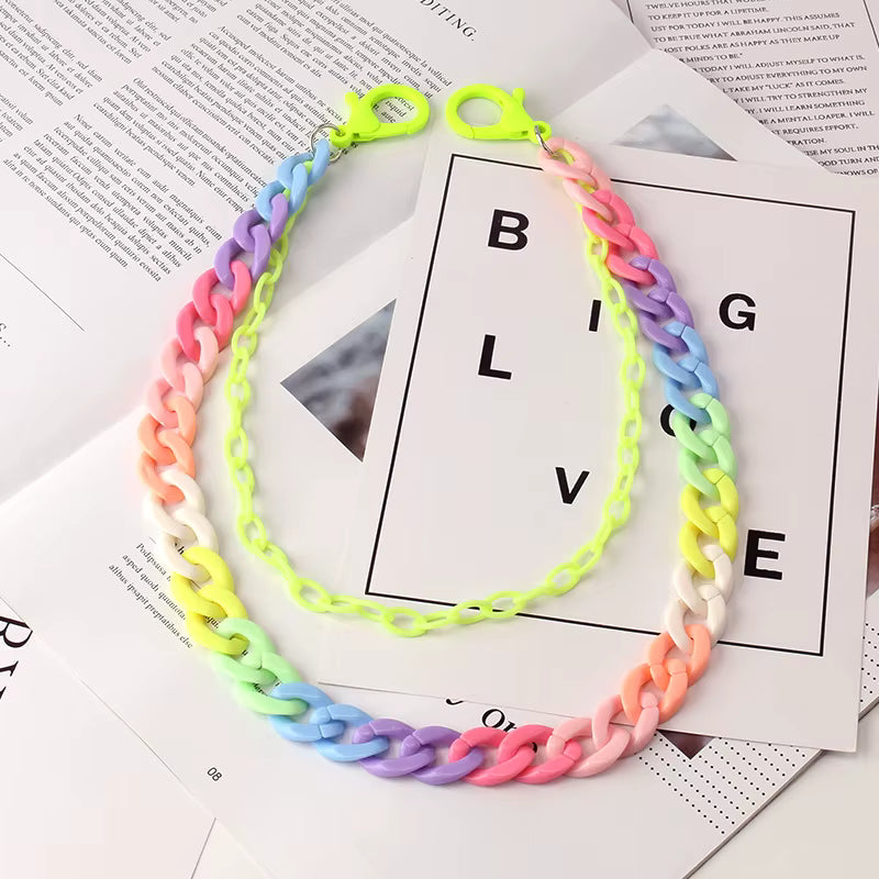 Kandi Hot Pink Pants Chain