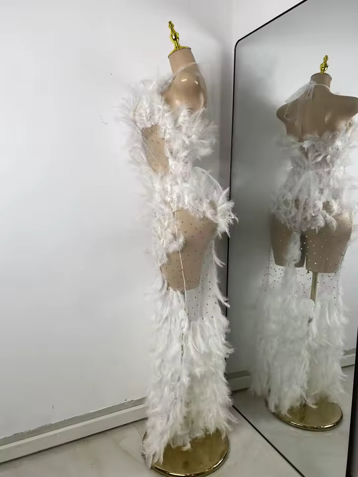 Drag Queen Feather Dress