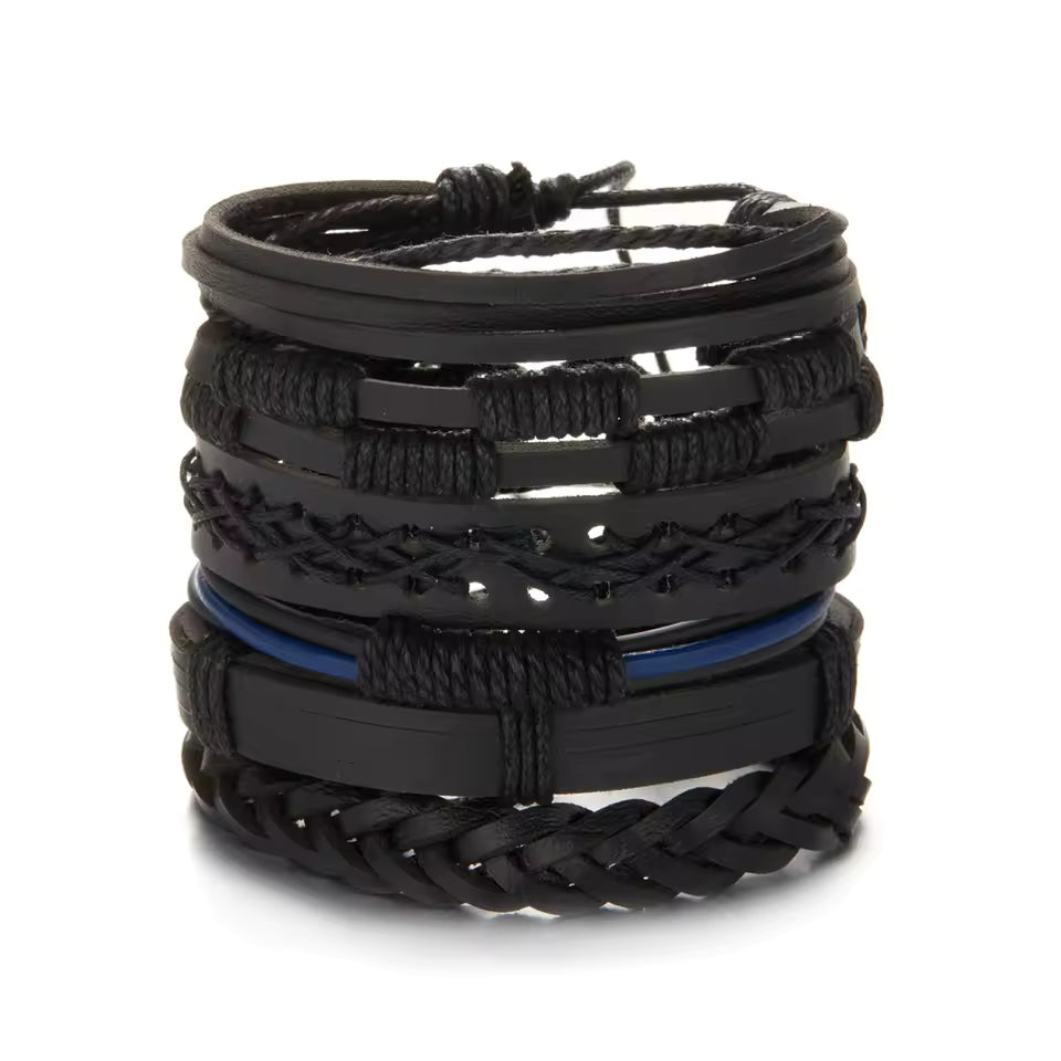 Black Navy-Blue Bracelet Set
