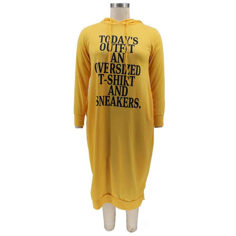 Plus Size Letter Hoodie