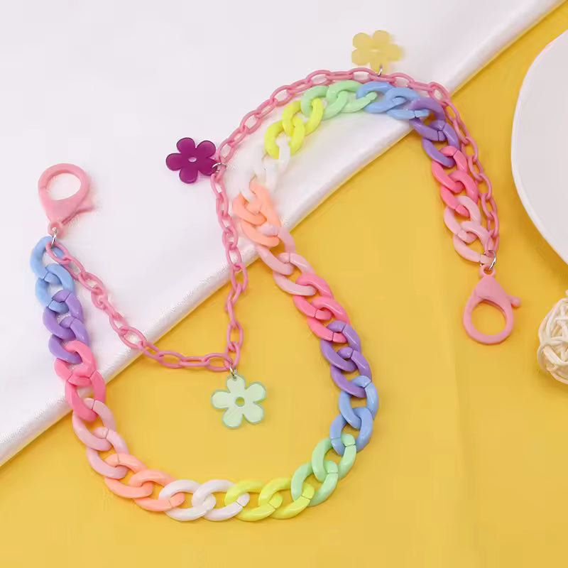 Kandi Hot Pink Pants Chain