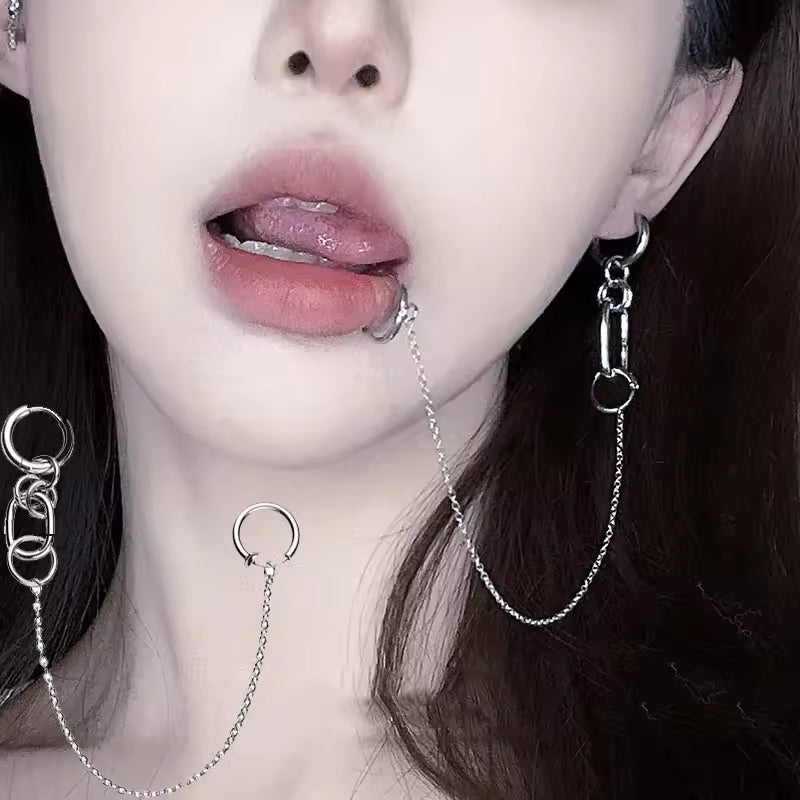 Lip to Ear Chain Anime Cosplay Jewelry