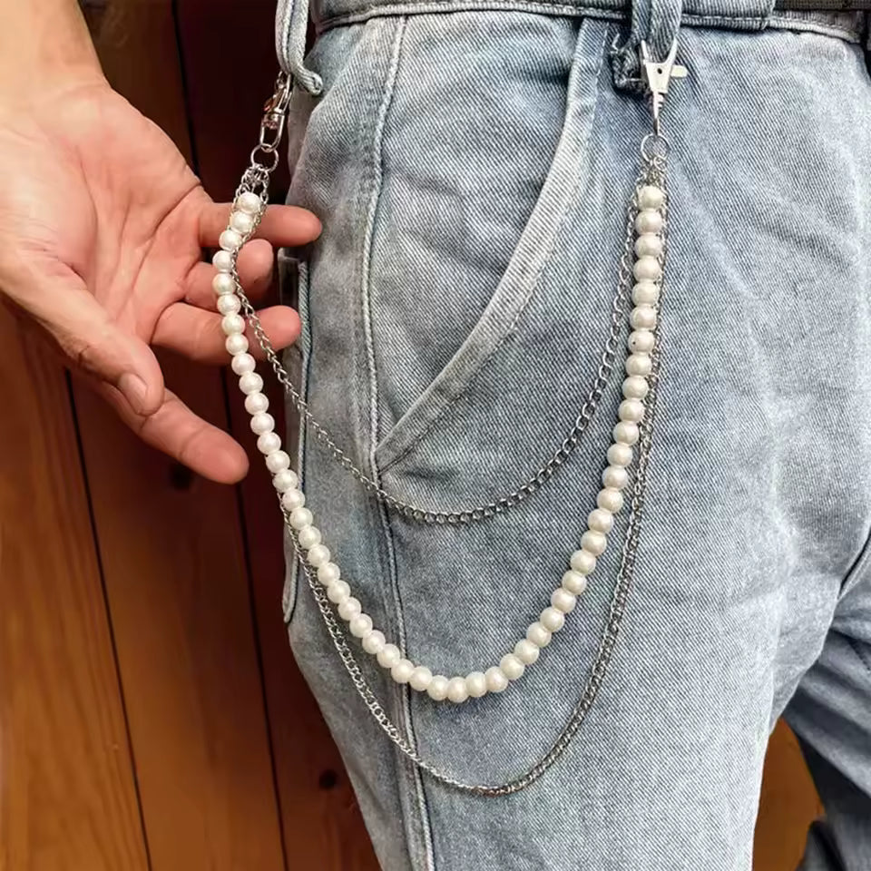 Punk Pearl Wallet Chain